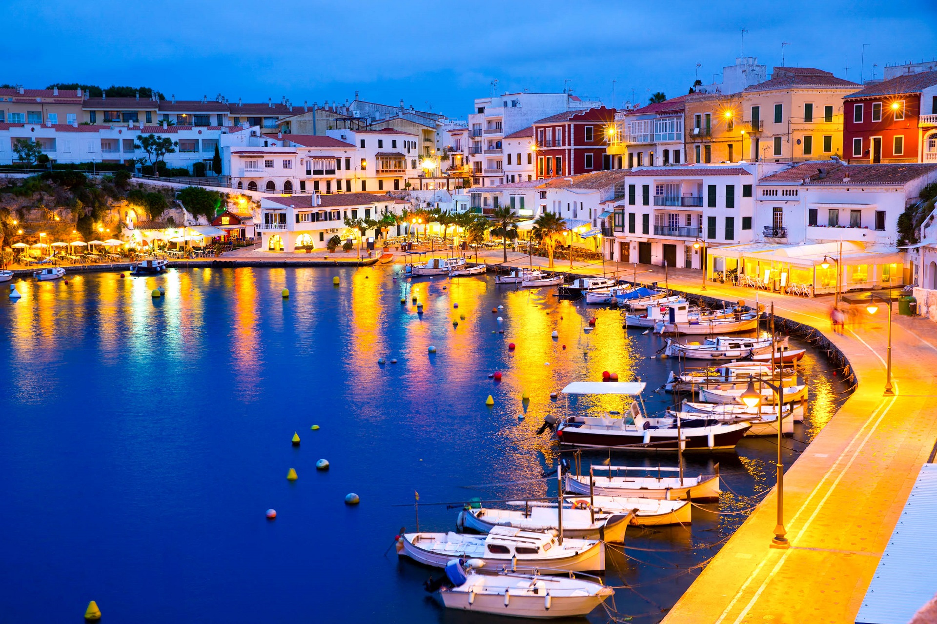 Calasfonts Cales Fonts Port sunset in Mahon at Balearics Menroca iStock 000065767915 Large 2